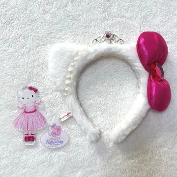 산리오 퓨로랜드 헬로키티 50주년 티아라 포함 머리띠 아크릴 스탠드