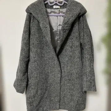 렙심 샤기 코트 멜란지 그레이 M