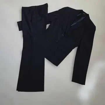 컴시즘 블랙 더블 버튼 팬츠 수트