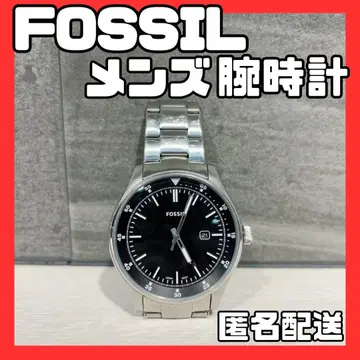 [새상품급] FOSSIL 남성용 손목시계 쿼츠 블랙 실버