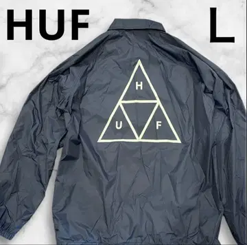 [ HUF ] 하프 나일론 자켓 네이비 뒷면 로고 L