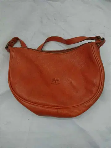일 비종테 가죽 숄더백 오렌지 계열 여성용