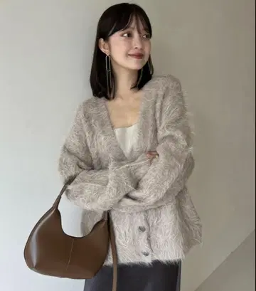 아뉴앙스 anuans 수리 알파카 니트 가디건