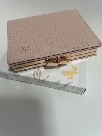 황궁 지갑 가마구치 핑크 베이지 미사용 새상품