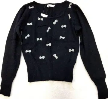 택 포함 새상품 어스 뮤직 앤 이콜로지 튤 리본 니트 S