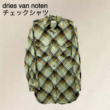 DRIES VAN NOTEN 드리스 체크 무늬 코튼 셔츠 XS