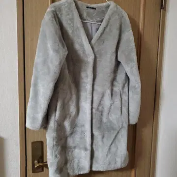 INGNI 그레이 플리스 롱 코트