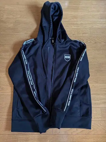 SY32 풀 집업 후드 부착 후드티 블랙