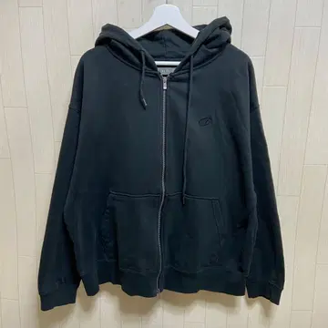 CLEL 헤비웨이트 로고 자수 풀 집업 후드티