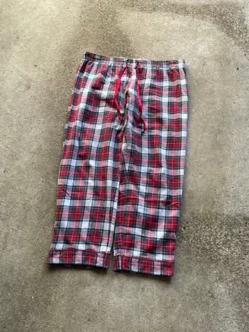 체크 파자마 팬츠 이지 팬츠 구제 의류