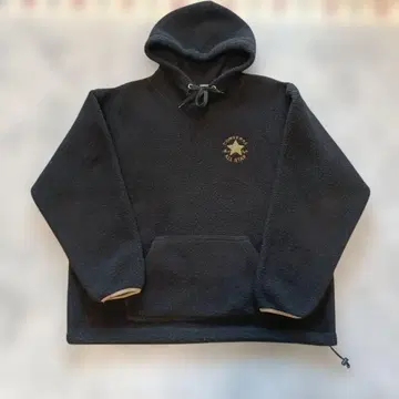 컨버스 플리스 후드티 블랙