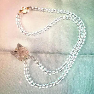 마카바스타 히말라야 수정 크리스탈 플라워 오브 라이프 목걸이