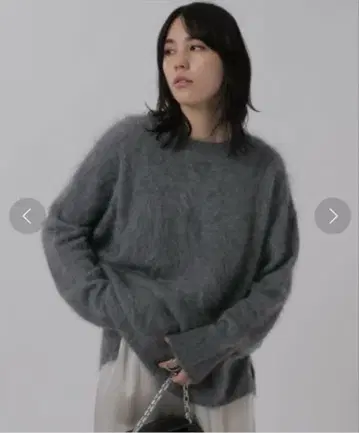 새상품급 Chaos(카오스) 브라 니트 크루 풀오버 그레이