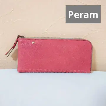 Peram 가죽 장지갑 탁한 레드
