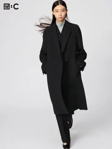유니클로 C 롱 코트 블랙 XL 새상품