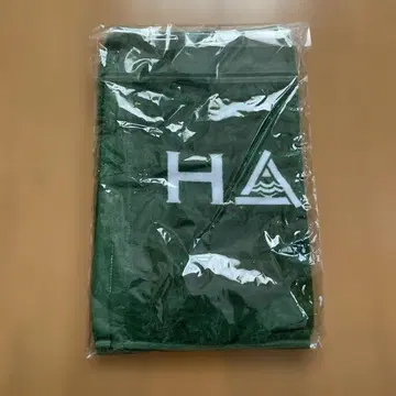 그린 컬러 타월 HA RUK 로고