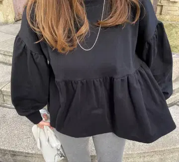 selectshopK 벌룬 슬리브 풀오버 ( BLACK )