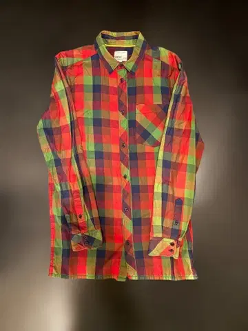 [ 미사용 ] WESC 긴팔 플란넬 셔츠 스웨덴 디자인 체크 무늬