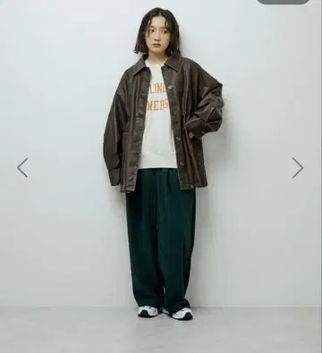 그린 파크스 코듀로이 컬러 팬츠 다크 그린