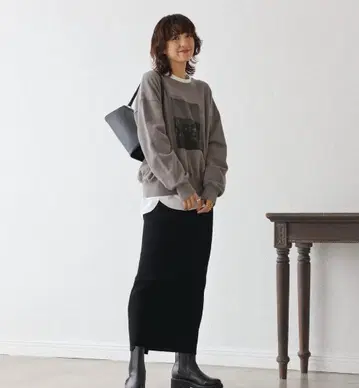 리브드 로와 포토 프린트 맨투맨