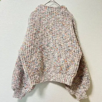 테치치 테라스 포근한 컬러풀 컬러 네프 편직 모크넥 니트