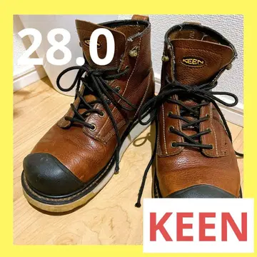 KEEN 워크 부츠 천연 가죽 28.0