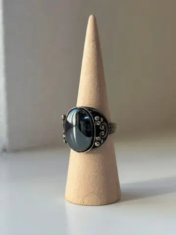 [used] 헤마타이트 오벌 반지