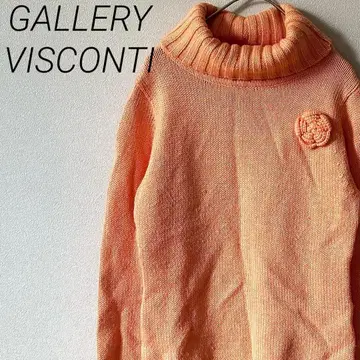 GALLERY VISCONTI 니트 스웨터 터틀넥 울 혼방