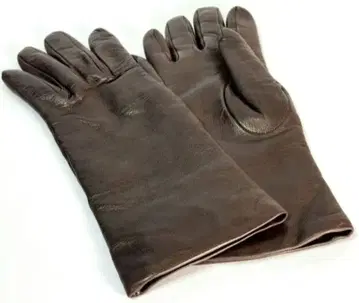 새상품 demi 장갑 브라운 가죽, 캐시미어 100% 롱 그로브 나폴리제