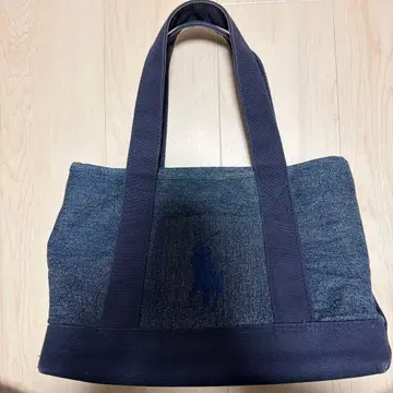 랄프 로렌 토트백 네이비