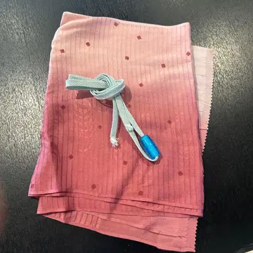 그라데이션 핑크 오비 장식 천 류큐 유리 허리띠