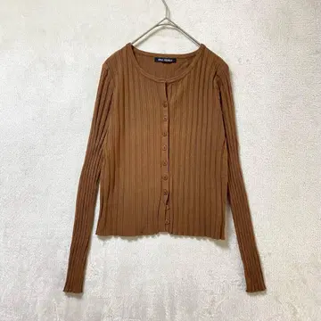 SPRAY PREMIUM/니트 가디건/얇은 소재/봄, 가을/겨울/브라운