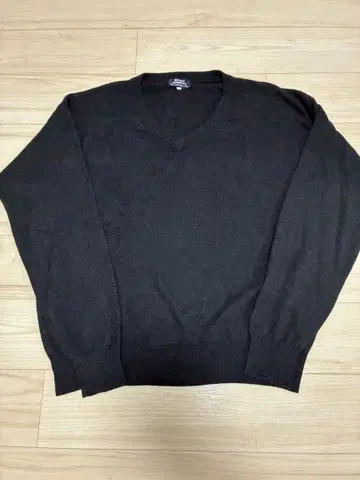 90s 블랙 V넥 니트 스웨터