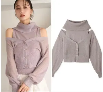 [ SNIDEL ] 스팽글 니트 앙상블