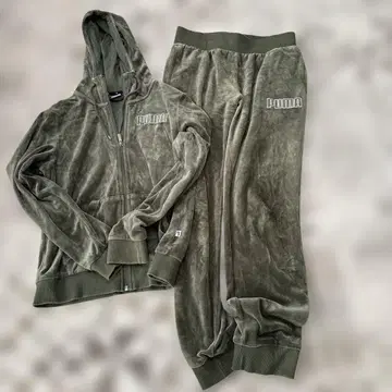 PUMA 플리스 셋업 M 올리브 그린