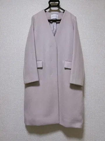 UNITED ARROWS 핑크 베이지 롱 코트