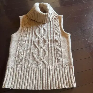 TOMMY HILFIGER 베이지 니트 베스트 M