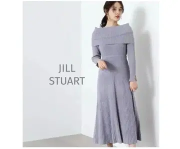 오프숄더 리브 니트 원피스