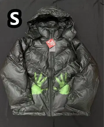 당일 발송 MERTRA 블랙/그린 다운 자켓 S