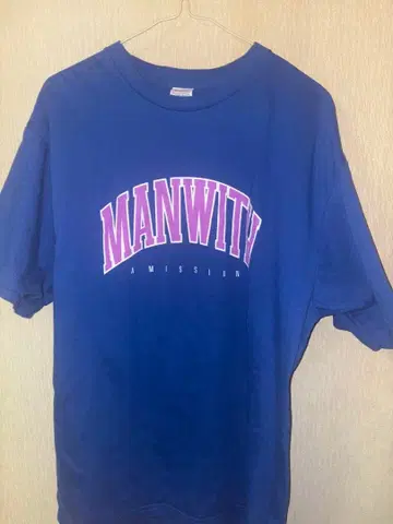 MANWITH A MISSION 티셔츠 XL 파랑 맨위즈