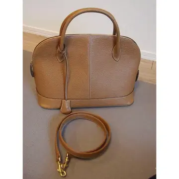 브라운 가죽 핸드백 (미사용)