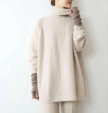 플라주 캐시미어 래글런 하이넥 PO