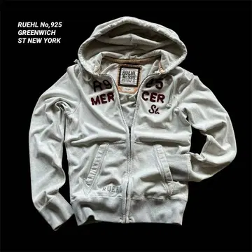 -VINTAGE RUEHL No,925- white gray hoodie