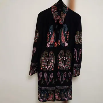 전체 자수 롱 코트