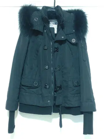 SLY 퍼 달린 모즈 코트