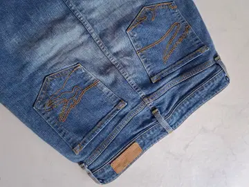 라코스테 38 데님 스커트 로고 자수