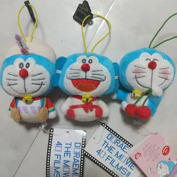 새상품 도라에몽 영화 40주년 마스코트 레드 후르츠 체리