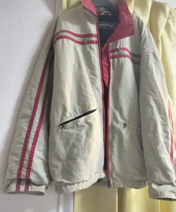 스트라이프 디자인 빨간색 아우터 y2k