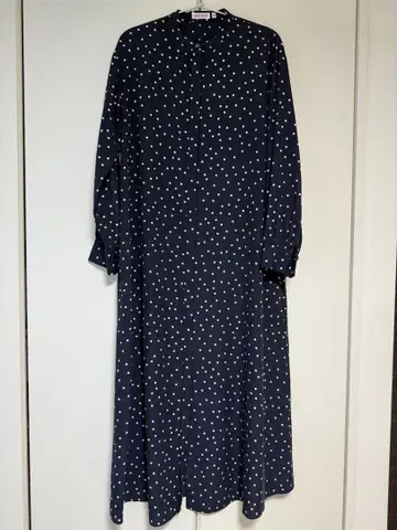 드레 스테리아 긴팔 원피스 도트 38 사이즈