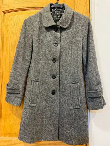 To b.by agnes b 그레이 울 코트 38 에네스베